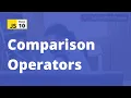 JavaScript Comparison Operators JavaScript Series
