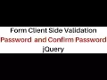 jquery 2 1 1 password and confirm password client side validation