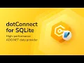 dotConnect for SQLite Fast NET data access with ORM and encryption support