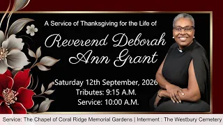 A Service of Thanksgiving for the Life of Reverend Deborah Ann Grant