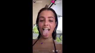 malu trevejo goes for a swim after workout 