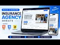 Build a Modern Insurance Agency Website Using HTML CSS And JavaScript