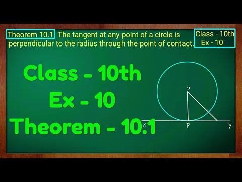 Class - 10 Ex - 10 Theorem 10.1 Maths Cirlces NCERT CBSE - Mathematics video for Grade 10
