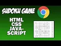 Ep 4 - Completing the Game Sudoku Game Tutorial using HTML CSS and JavaScript