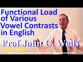 Prof John C Wells - Functional Load of Various Vowel Contrasts in English