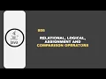 Java tutorial 05 RELATIONAL LOGICAL ASSIGNMENT AND COMPARISON OPERATORS Bisaya
