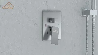 3-Spray 10 in 2 Functions Wall Mount Dual Shower Heads in Spot Shower Systems Rain Shower Handheld