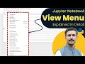 Jupyter Notebook View Menu Explained Complete Tutorial with Examples