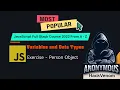 Exercise - Person Object Variables and Data Types HackVenom