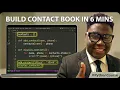 25 Python Project Build contact Book in 6 minutes