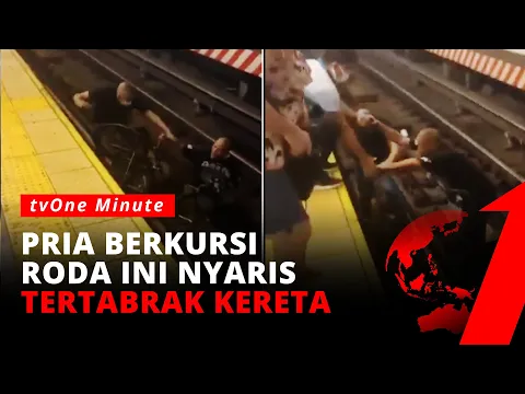 Seorang Penumpang Lompat ke Rel Demi Tolong Pria Berkursi Roda
