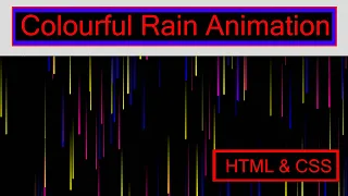 Colorful Rain Animation Effects using Html CSS Vanilla Javascript royaltutorials354