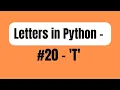 Make the letter T in Turtle