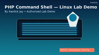 Demonstration The Not So Simple PHP Command Shell - Linux Target Numerous CRITICAL flaws found