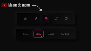 Create magnetic menu on MouseMove in javascript - GSAP tutorial