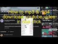 Lagu How to mp3 \u0026 mp4 download a youtube video in one click on PC.