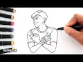 How to Draw LAMINE YAMAL Easy Step by Step Drawing Coloring Tutorial