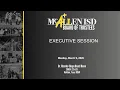 McAllen ISD Regular Board Meeting March 9 2026