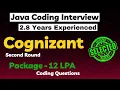 Cognizant Java Coding Interview Second Round Java Developer Interview