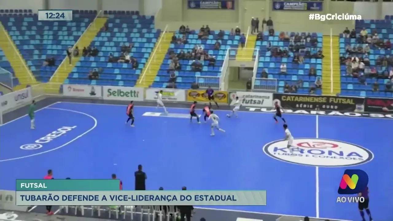 Tubarão defende a vice-liderança do estadual de futsal