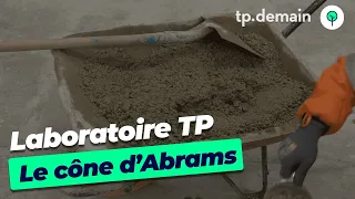 Slump test or Abrams cone test measuring concrete consistency