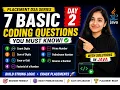 7 Basic Coding Questions Every Fresher Should know Java Day 2 DSA for beginners