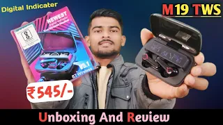 Download M19 Digital Indicater TWS Airpods Unboxing And Review in Hindi | Wireless Headphones Rs.545 MP3