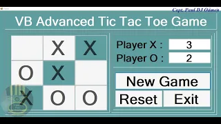 How to Create Advanced Tic Tac Toe Game in Visual Basic Net