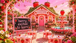 strawberry schoolhouse back to school ambience