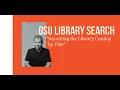 OSU Library Search Searching the Library Catalog by Title