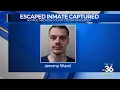 Escaped inmate is recaptured and booked back into detention
