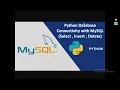 Python Database Connectivity Select Query in MySQL PART 1