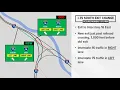 Macon driver reacts to I--75 interchange lane switch