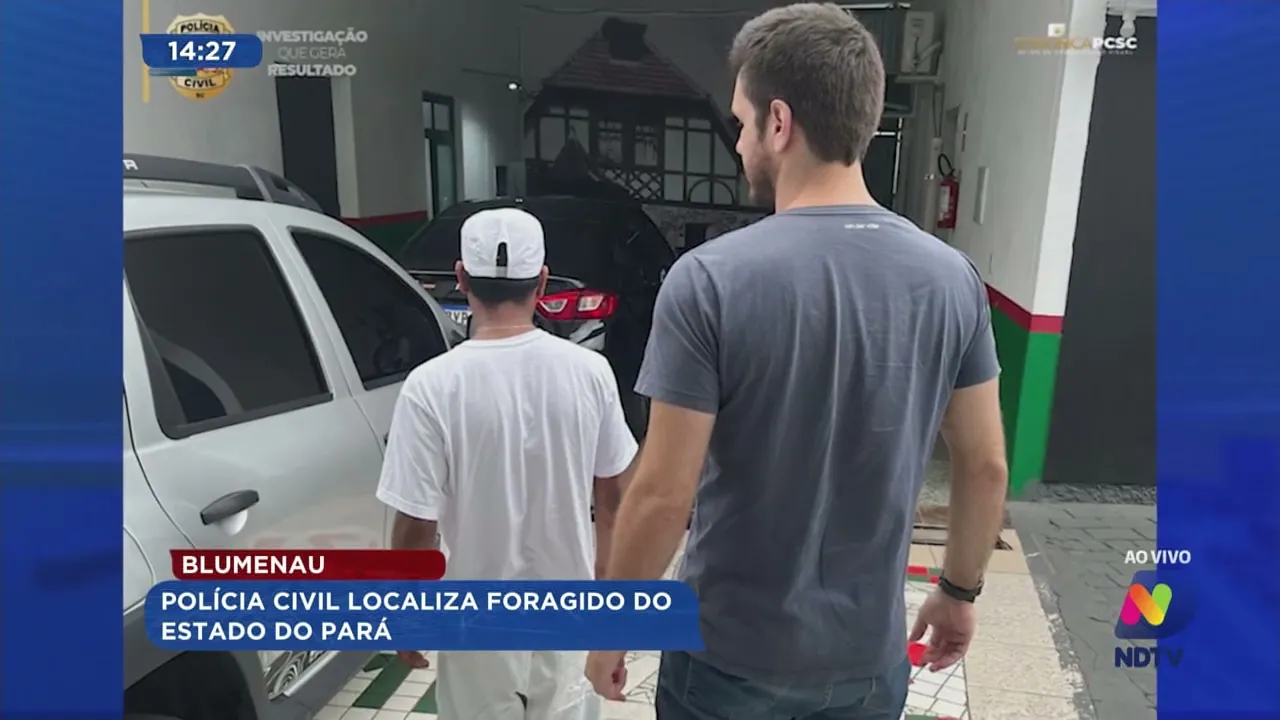 Polícia Civil localiza em Blumenau foragido do estado do Pará