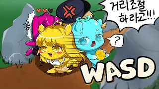 '그' 게임이 돌아왔습니다... 키보드를 4개로 나눠서 하는 게임.. (W.꿔낙이@kwonnaki)