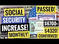 📈WOW✅Good News📆SSA Approved Social Security Increase $4320! ✅ Passed \u0026 Sent!📈$6710+💰SSI,VA,SSDI Get?
