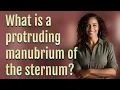 What is a protruding manubrium of the sternum