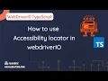 How to use accessibility selector to identify elements in webdriverIO