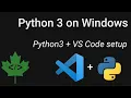 Python 3 install setup windows VS Code