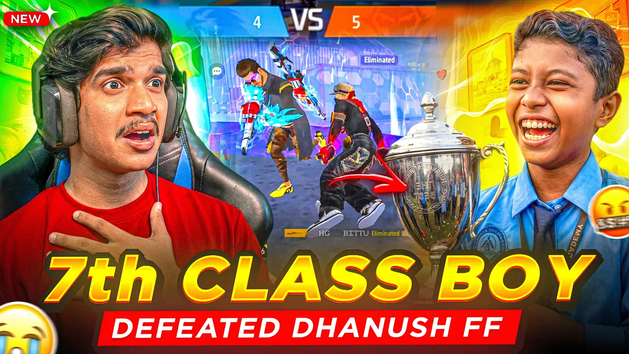 😱7th CLASS BOY vs DHANUSH FF 🔥 | 0-7 💀 | FREE FIRE TELUGU #dfg #freefire