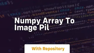 numpy array to image pil