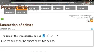 Project Euler Problem 10 solution in Java Summation of primes