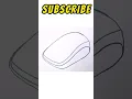 How to draw a Computer Mouse Step by Step Tutorial