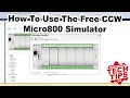 How To Use The Micro800 PLC Simulator in CCW