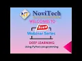 Webinar on Deep learning using Python programming - NoviTech