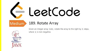 LeetCode Problem 189 Rotate Array Java Solution