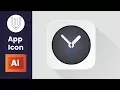 Design a clock app icon in Adobe Illustrator