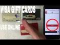 How To Use Visa Gift Cards Online
