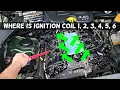 WHERE IS IGNITION COIL CYLINDER 1 2 3 4 5 6 DODGE CHARGER 3 6 V6