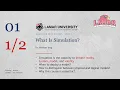 Simulation Unit 01 - What Is Simulation Lamar University